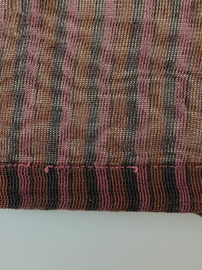 【現状渡し品】【メンズ】 ISSEY MIYAKE PERMANENTE イッセイ ミヤケ パーマネンテ シアーシャツ ロングスリーブ 長袖 140-260711-AS-5-min サイズ：下記参照 カラー：ブラウン/パープル/ブラック 万代Net店