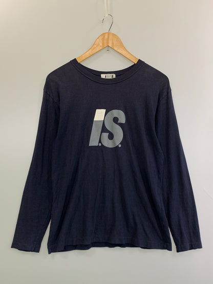 【現状渡し品】【メンズ】 IS ISSEY MIYAKE イッセイミヤケ LOGO L S TEE ロングスリーブ 長袖Tシャツ 140-260711-AS-6-min サイズ：M カラー：ネイビー 万代Net店