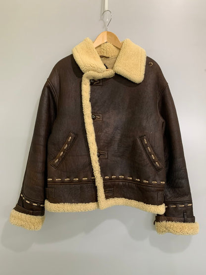 【現状渡し品】【メンズ】 KANSAI YAMAMOTO カンサイ ヤマモト ムートンジャケット メンズ アウター 防寒 革 140-260710-em-59-min カラー：ブラウン 万代Net店