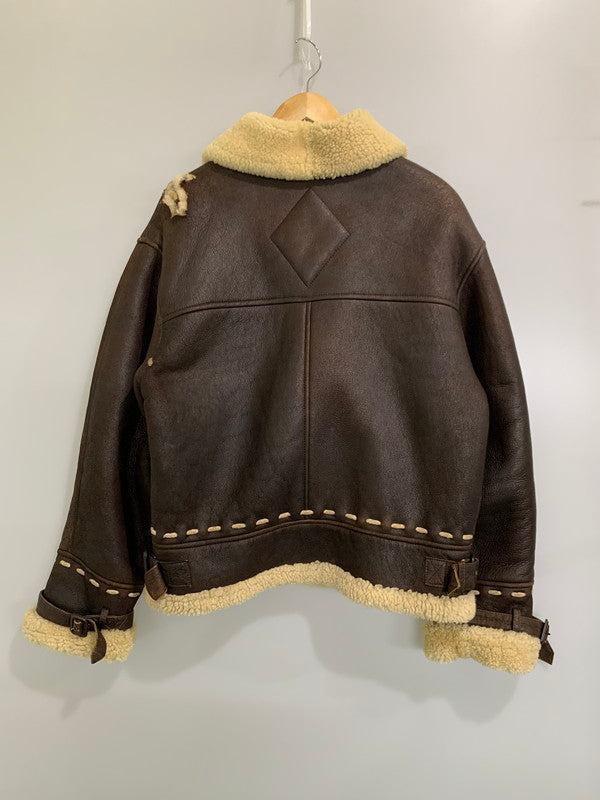 【現状渡し品】【メンズ】 KANSAI YAMAMOTO カンサイ ヤマモト ムートンジャケット メンズ アウター 防寒 革 140-260710-em-59-min カラー：ブラウン 万代Net店