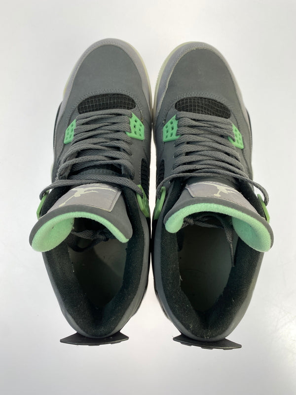【現状渡し品】【メンズ】 NIKE ナイキ 308497-033 AIR JORDAN 4 RETRO GREEN GLOW 靴 シューズ スニーカー 160-260711-AS-57-min サイズ：27.5cm カラー：グレー/ライトグリーン 万代Net店