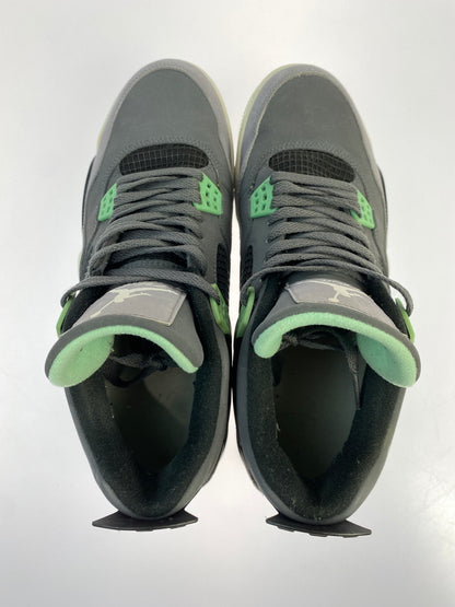 【現状渡し品】【メンズ】 NIKE ナイキ 308497-033 AIR JORDAN 4 RETRO GREEN GLOW 靴 シューズ スニーカー 160-260711-AS-57-min サイズ：27.5cm カラー：グレー/ライトグリーン 万代Net店