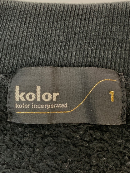 【中古品】【メンズ】 KOLOR カラー SWEATSHIRT スウェット 20SCM-T23216S イルカくん トレーナー 裏起毛 140-260714-ta-03-min サイズ：1 カラー：ブラック 万代Net店
