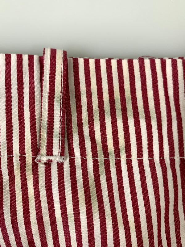 【中古品】【メンズ】 DRIES VAN NOTEN ドリスヴァンノッテン STRIPE SHORTS ストライプショーツ メンズ ショートパンツ 短パン ボトムス 152-260720-em-42-min カラー：レッド/ホワイト 万代Net店