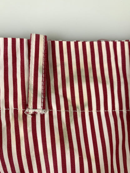 【中古品】【メンズ】 DRIES VAN NOTEN ドリスヴァンノッテン STRIPE SHORTS ストライプショーツ メンズ ショートパンツ 短パン ボトムス 152-260720-em-42-min カラー：レッド/ホワイト 万代Net店