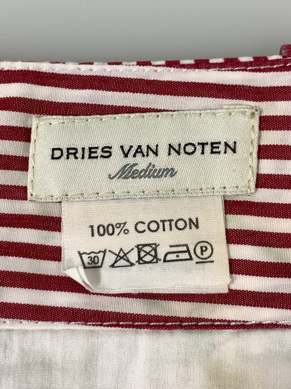【中古品】【メンズ】 DRIES VAN NOTEN ドリスヴァンノッテン STRIPE SHORTS ストライプショーツ メンズ ショートパンツ 短パン ボトムス 152-260720-em-42-min カラー：レッド/ホワイト 万代Net店