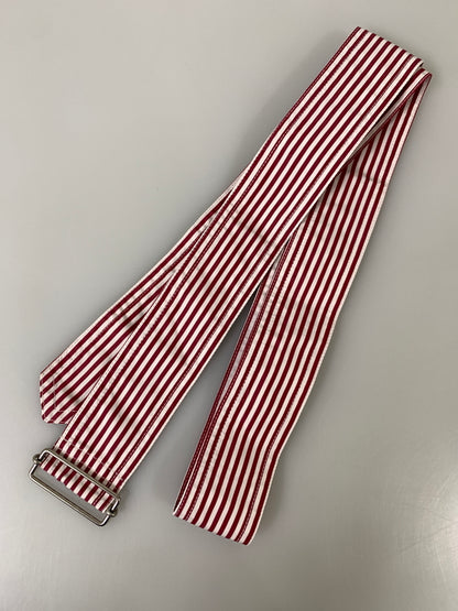 【中古品】【メンズ】 DRIES VAN NOTEN ドリスヴァンノッテン STRIPE SHORTS ストライプショーツ メンズ ショートパンツ 短パン ボトムス 152-260720-em-42-min カラー：レッド/ホワイト 万代Net店