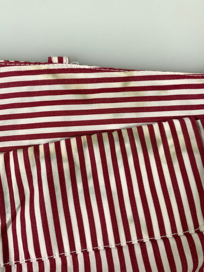 【中古品】【メンズ】 DRIES VAN NOTEN ドリスヴァンノッテン STRIPE SHORTS ストライプショーツ メンズ ショートパンツ 短パン ボトムス 152-260720-em-42-min カラー：レッド/ホワイト 万代Net店
