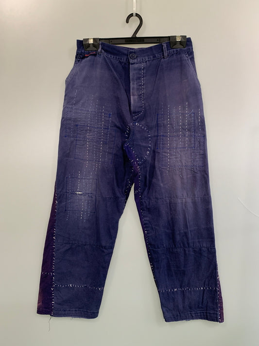 【中古品】【メンズ】 KEISUKE KANDA ケイスケカンダ STITCHED WORK PANTS ステッチワークパンツ 手縫い 151-260714-ta-08-min サイズ：サイズ不明 カラー：パープル系 万代Net店