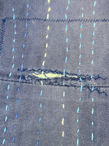 【中古品】【メンズ】 KEISUKE KANDA ケイスケカンダ STITCHED WORK PANTS ステッチワークパンツ 手縫い 151-260714-ta-08-min サイズ：サイズ不明 カラー：パープル系 万代Net店