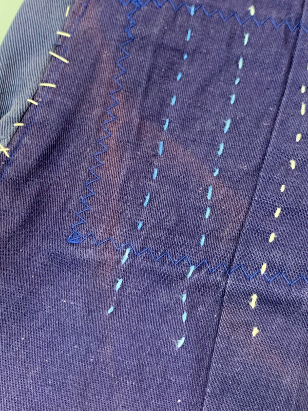 【中古品】【メンズ】 KEISUKE KANDA ケイスケカンダ STITCHED WORK PANTS ステッチワークパンツ 手縫い 151-260714-ta-08-min サイズ：サイズ不明 カラー：パープル系 万代Net店