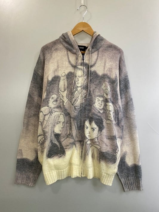 【中古品】【メンズ】 XLARGE×PLUTO エクストララージ プルートゥ ZIP UP HOODIE ジップ アップ フーディー ニット セーター トップス 142-260724-hu-25-min サイズ：L カラー：グレー/ピンク/ホワイト 万代Net店