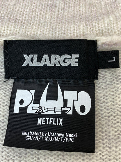 【中古品】【メンズ】 XLARGE×PLUTO エクストララージ プルートゥ ZIP UP HOODIE ジップ アップ フーディー ニット セーター トップス 142-260724-hu-25-min サイズ：L カラー：グレー/ピンク/ホワイト 万代Net店