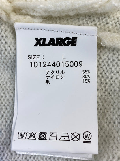【中古品】【メンズ】 XLARGE×PLUTO エクストララージ プルートゥ ZIP UP HOODIE ジップ アップ フーディー ニット セーター トップス 142-260724-hu-25-min サイズ：L カラー：グレー/ピンク/ホワイト 万代Net店