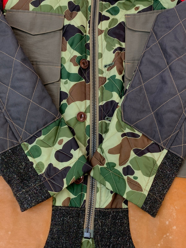 【現状渡し品】【メンズ】 JUNYA WATANABE COMME DES GARCONS ジュンヤワタナベ コムデギャルソン WD－J０２５ DUCK HUNT ダックハンターカモ ツイード ドッキング ジャケット 140-260714-ta-01-min サイズ：S カラー：マルチカラー 万代Net店