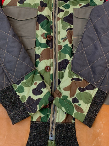 【現状渡し品】【メンズ】 JUNYA WATANABE COMME DES GARCONS ジュンヤワタナベ コムデギャルソン WD－J０２５ DUCK HUNT ダックハンターカモ ツイード ドッキング ジャケット 140-260714-ta-01-min サイズ：S カラー：マルチカラー 万代Net店