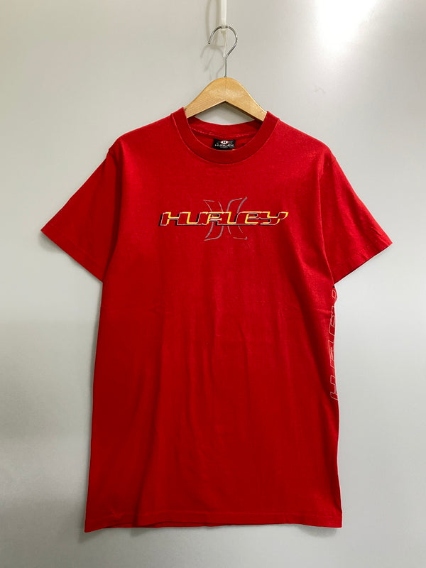 【中古品】【メンズ】 HURLEY X ハーレー 00S LOGO TEE 00年代 ロゴ 半袖Tシャツ メンズ トップス ヴィンテージ 146-260720-em-32-min サイズ：M カラー：レッド 万代Net店