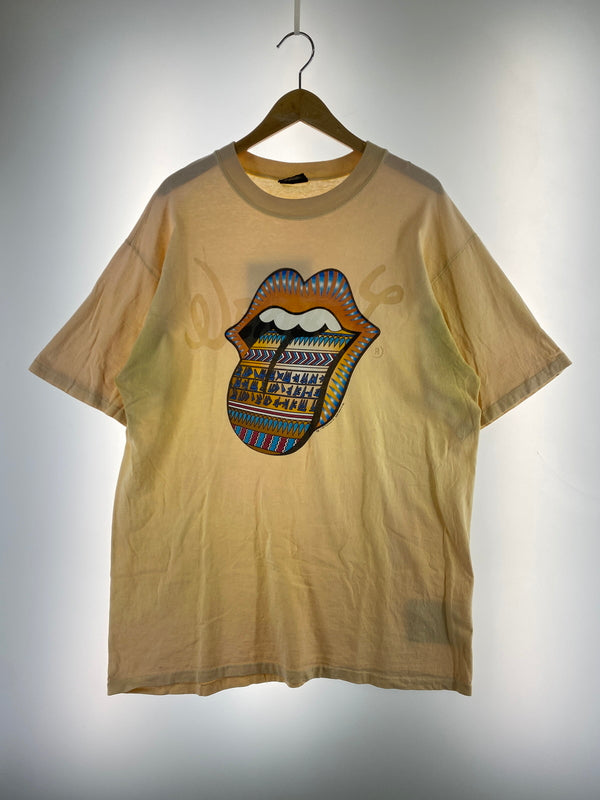 【現状渡し品】【メンズ】 THE ROLLING STONES ローリングストーンズ 90S BRIDGES TO BABYLON TEE 半袖Tシャツ ショートスリーブ ヴィンテージ 146-260718-AS-58-min サイズ：L カラー：イエロー(色あせ) 万代Net店