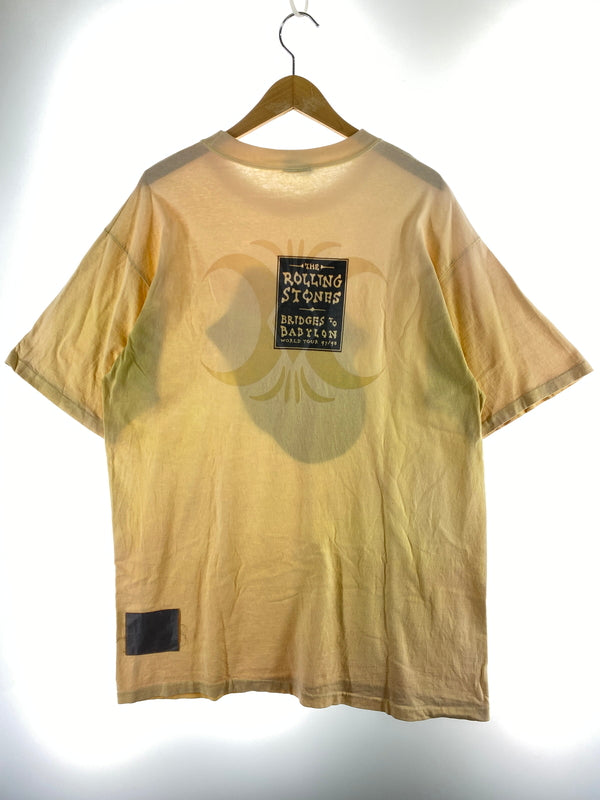 【現状渡し品】【メンズ】 THE ROLLING STONES ローリングストーンズ 90S BRIDGES TO BABYLON TEE 半袖Tシャツ ショートスリーブ ヴィンテージ 146-260718-AS-58-min サイズ：L カラー：イエロー(色あせ) 万代Net店