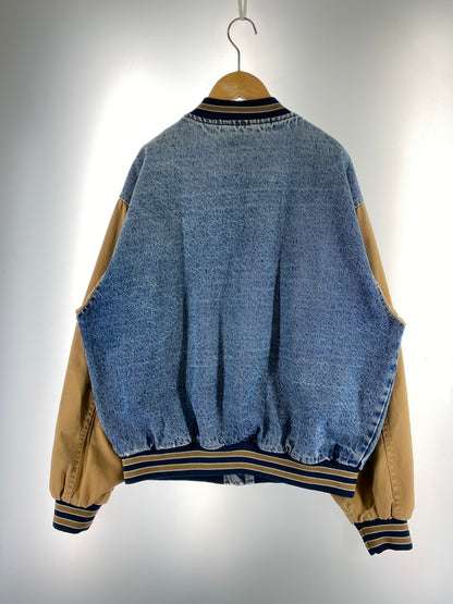 【現状渡し品】【メンズ】 PORT AUTHORITY ポート オーソリティ DENIM STADIUM JACKET デニム スタジアムジャケット アウター 146-260727-jt-25-min サイズ：L カラー：インディゴ/ベージュ 万代Net店