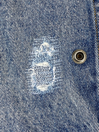 【現状渡し品】【メンズ】 PORT AUTHORITY ポート オーソリティ DENIM STADIUM JACKET デニム スタジアムジャケット アウター 146-260727-jt-25-min サイズ：L カラー：インディゴ/ベージュ 万代Net店