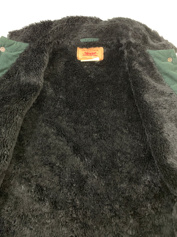 【中古品】【メンズ】 LEVI'S リーバイス 70535 CORDUROY BOA JACKET コーデュロイ ボア ジャケット メンズ アウター 防寒 147-260731-em-65-min サイズ：Ｌ カラー：ダークグリーン 万代Net店