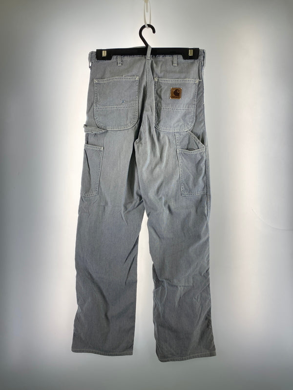 【中古品】【メンズ】 CARHARTT カーハート STRIPE PAINTER PANTS ストライプ ペインター パンツ ボトムス 157-260727-jt-15-min サイズ：30 W76 H93 カラー：ブルー/ホワイト ストライプ 万代Net店