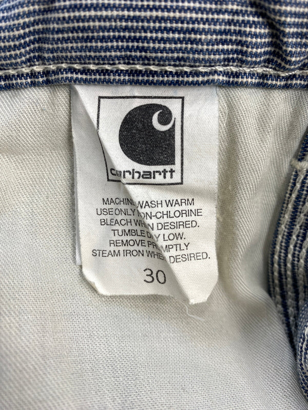 【中古品】【メンズ】 CARHARTT カーハート STRIPE PAINTER PANTS ストライプ ペインター パンツ ボトムス 157-260727-jt-15-min サイズ：30 W76 H93 カラー：ブルー/ホワイト ストライプ 万代Net店