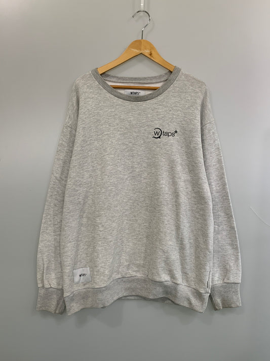 【現状渡し品】【メンズ】 WTAPS ダブルタップス AXE DESIGN CREW NECK デザイン クルーネック 192ATDT-CSM14 SWEAT スウェット 142-260714-ta-13-min サイズ：2 カラー：グレー系 万代Net店