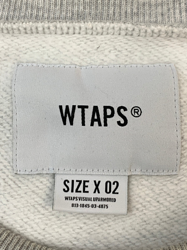 【現状渡し品】【メンズ】 WTAPS ダブルタップス AXE DESIGN CREW NECK デザイン クルーネック 192ATDT-CSM14 SWEAT スウェット 142-260714-ta-13-min サイズ：2 カラー：グレー系 万代Net店