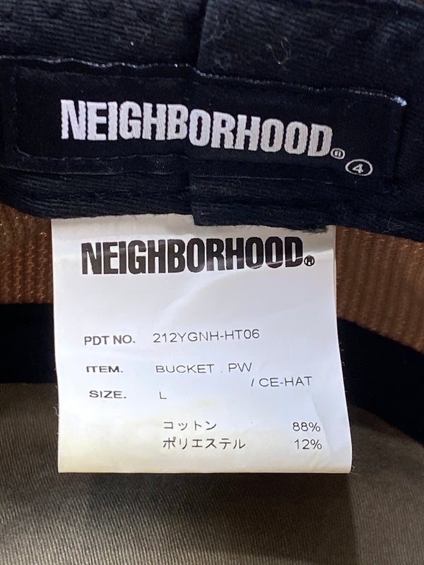 【中古品】【メンズ】 NEIGHBORHOOD ネイバーフッド 212YGNH-HT06 BUCKET PW CE HAT バケットハット 帽子 185-260719-AS-43-min サイズ：L カラー：ブラウン系 万代Net店