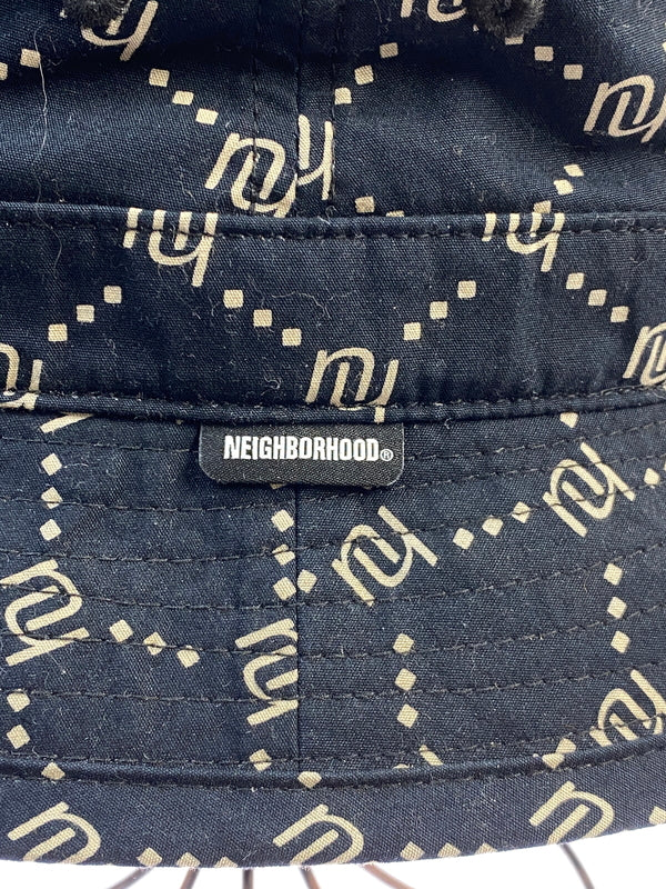 【中古品】【メンズ】 NEIGHBORHOOD ネイバーフッド 221YGNH-HT08 MONOGRAM C-HAT バケットハット 帽子 185-260719-AS-45-min サイズ：L カラー：ブラック 万代Net店