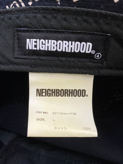 【中古品】【メンズ】 NEIGHBORHOOD ネイバーフッド 221YGNH-HT08 MONOGRAM C-HAT バケットハット 帽子 185-260719-AS-45-min サイズ：L カラー：ブラック 万代Net店