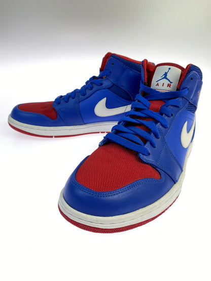 【中古品】【メンズ】 NIKE ナイキ 554724-407 AIR JORDAN 1 MID 靴 シューズ スニーカー 160-260719-AS-11-min サイズ：26.5cm カラー：ブルー/レッド 万代Net店