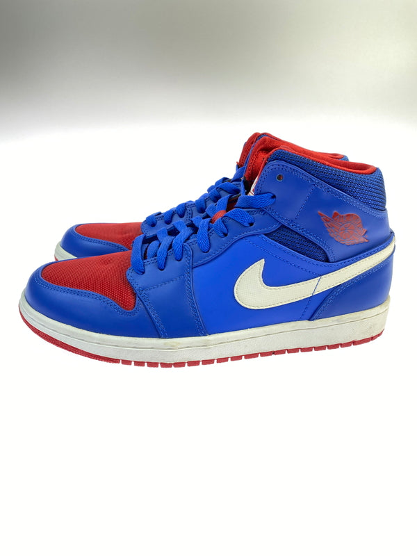 【中古品】【メンズ】 NIKE ナイキ 554724-407 AIR JORDAN 1 MID 靴 シューズ スニーカー 160-260719-AS-11-min サイズ：26.5cm カラー：ブルー/レッド 万代Net店