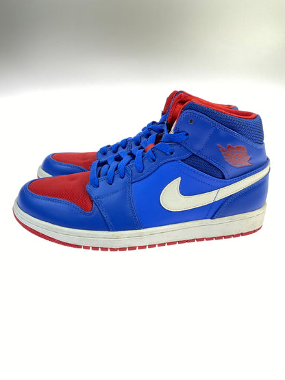 【中古品】【メンズ】 NIKE ナイキ 554724-407 AIR JORDAN 1 MID 靴 シューズ スニーカー 160-260719-AS-11-min サイズ：26.5cm カラー：ブルー/レッド 万代Net店