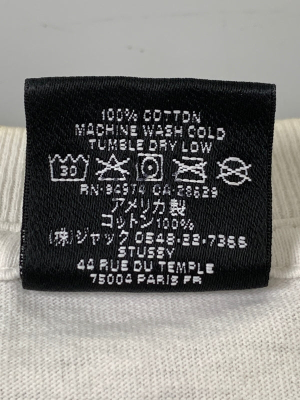 【中古品】【メンズ】 STUSSY ステューシー PEACE HAND PIGMENT DYED TEE ピース ハンド ピグメント ダイ 半袖Tシャツ メンズ トップス 142-260720-em-58-min サイズ：Ｌ カラー：ホワイト 万代Net店