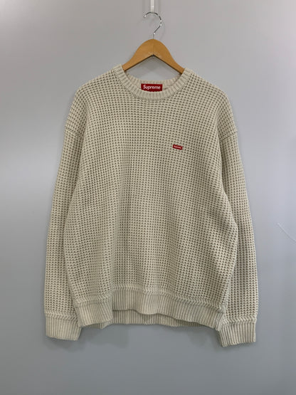 【中古品】【メンズ】 SUPREME シュプリーム 24AW WAFFLE SMALL BOX SWEATER ワッフル スモール ボックス スウェット LOGO ロゴ トレーナー 149-260714-ta-09-min サイズ：L カラー：ベージュ 万代Net店