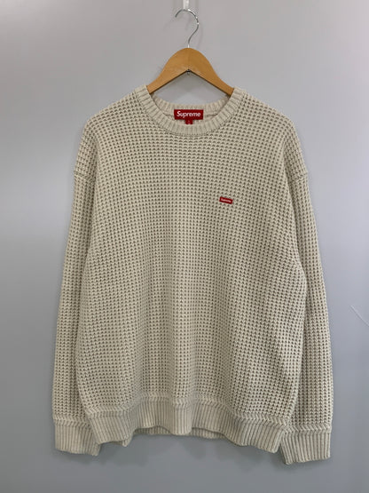 【中古品】【メンズ】 SUPREME シュプリーム 24AW WAFFLE SMALL BOX SWEATER ワッフル スモール ボックス スウェット LOGO ロゴ トレーナー 149-260714-ta-09-min サイズ：L カラー：ベージュ 万代Net店