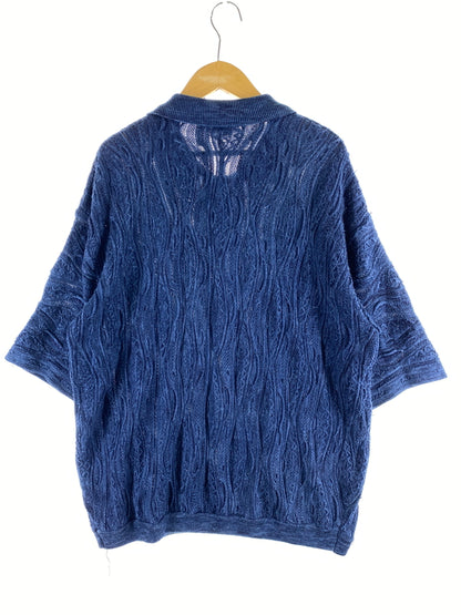 【中古品】【メンズ】 COOGI クージー 3D SS KNIT POLO SHIRT 半袖 ニット ポロシャツ トップス 146-260727-jt-02-min サイズ：XXL カラー：ネイビー 万代Net店