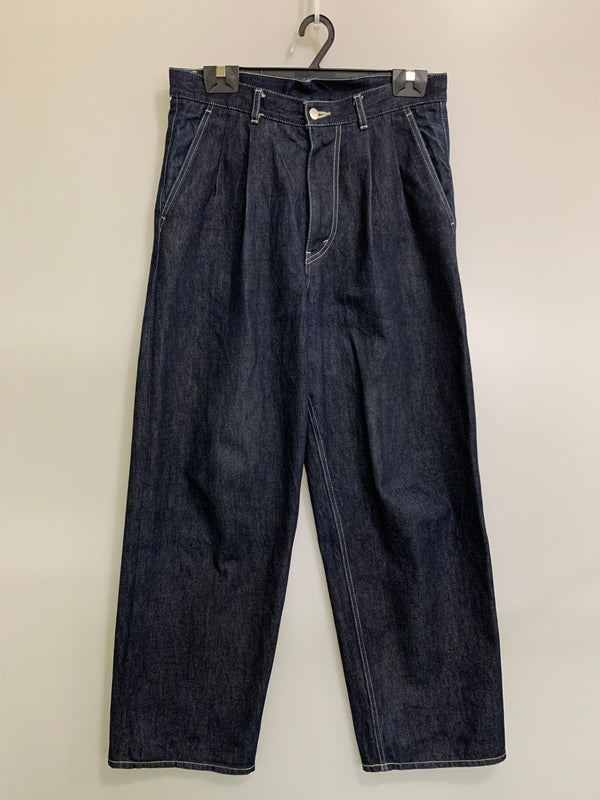 【中古品】【メンズ】 GRAPHPAPER グラフペーパー 22SS SELVAGE DENIM TWO TUCK PANTS GU221-40030B セルビッジデニム ツータックパンツ メンズ ボトムス 151-260717-em-18-min カラー：インディゴブルー 万代Net店
