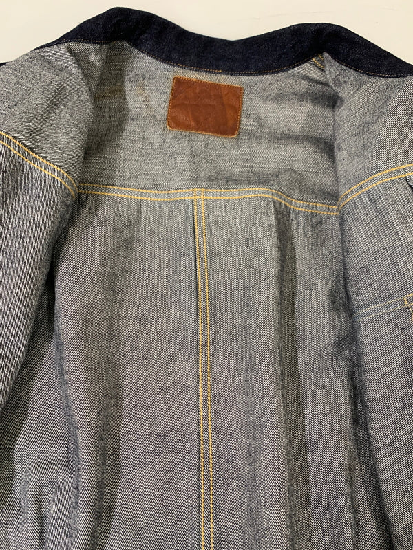 【中古品】【メンズ】 LENO リノ 1ST TYPE 13.5OZ BRENDA BIG TRUCKER JACKET H-JJ003 ブレンダ ビッグトラッカージャケット デニムジャケット メンズ 140-260717-em-11-min サイズ：03 カラー：インディゴブルー 万代Net店