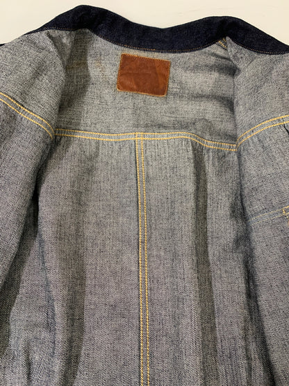 【中古品】【メンズ】 LENO リノ 1ST TYPE 13.5OZ BRENDA BIG TRUCKER JACKET H-JJ003 ブレンダ ビッグトラッカージャケット デニムジャケット メンズ 140-260717-em-11-min サイズ：03 カラー：インディゴブルー 万代Net店
