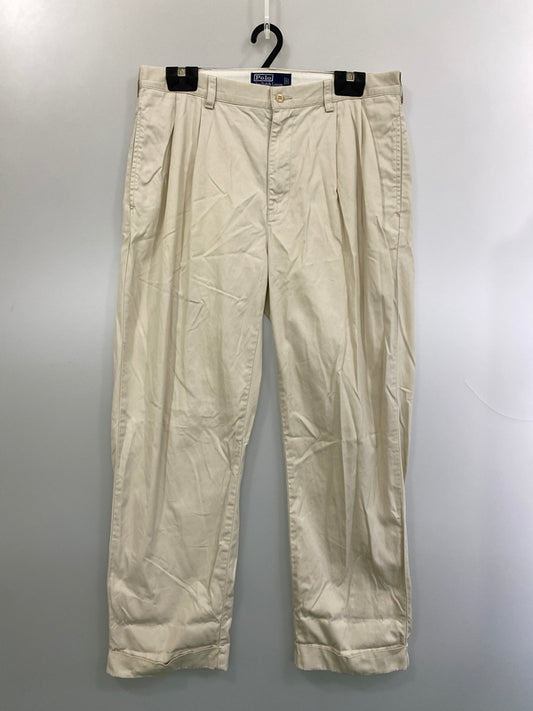 【中古品】【メンズ】 POLO RALPH LAUREN ポロ・ラルフローレン HAMMOND CHINO PANTS ハモンド チノパンツ メンズ ボトムス ヴィンテージ ポロチノ 157-260717-em-55-min サイズ：W34L29 カラー：アイボリー 万代Net店