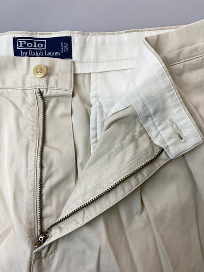 【中古品】【メンズ】 POLO RALPH LAUREN ポロ・ラルフローレン HAMMOND CHINO PANTS ハモンド チノパンツ メンズ ボトムス ヴィンテージ ポロチノ 157-260717-em-55-min サイズ：W34L29 カラー：アイボリー 万代Net店