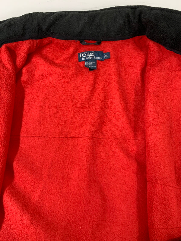【中古品】【メンズ】 POLO RALPH LAUREN ポロ・ラルフローレン OLARTEC LOGO FLEECE JACKET フリースジャケット アウター 146-260729-AS-1-min サイズ：L カラー：レッド 万代Net店