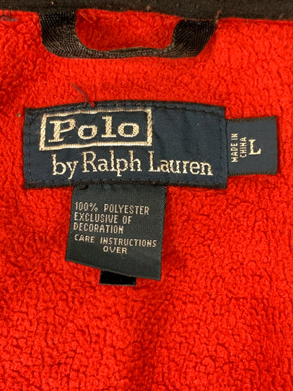 【中古品】【メンズ】 POLO RALPH LAUREN ポロ・ラルフローレン OLARTEC LOGO FLEECE JACKET フリースジャケット アウター 146-260729-AS-1-min サイズ：L カラー：レッド 万代Net店