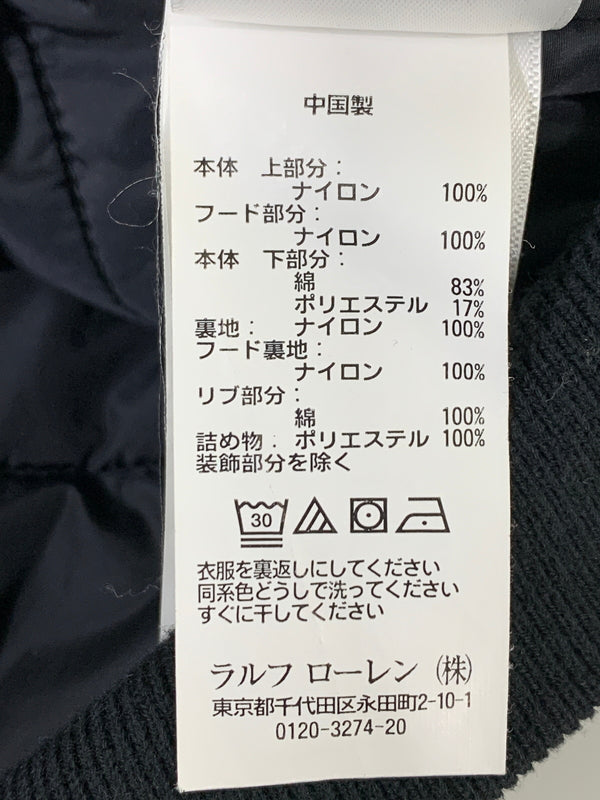 【中古品】【メンズ】 POLO RALPH LAUREN ポロ・ラルフローレン LOGO HOODED VEST ロゴフーデッドベスト フード ベストジャケット 147-260714-ta-42-min サイズ：S カラー：ブラック 万代Net店