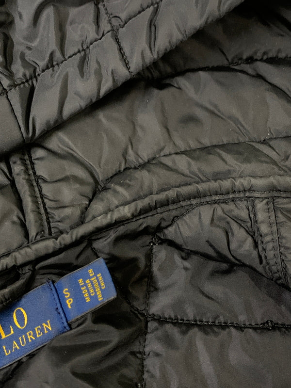 【中古品】【メンズ】 POLO RALPH LAUREN ポロ・ラルフローレン LOGO HOODED VEST ロゴフーデッドベスト フード ベストジャケット 147-260714-ta-42-min サイズ：S カラー：ブラック 万代Net店
