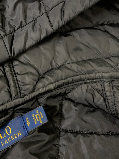 【中古品】【メンズ】 POLO RALPH LAUREN ポロ・ラルフローレン LOGO HOODED VEST ロゴフーデッドベスト フード ベストジャケット 147-260714-ta-42-min サイズ：S カラー：ブラック 万代Net店